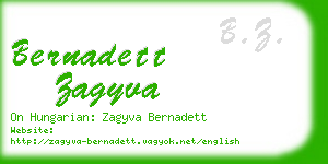 bernadett zagyva business card